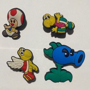 Colorful Cartoon Mario Brothers Character Shoe Charms Set